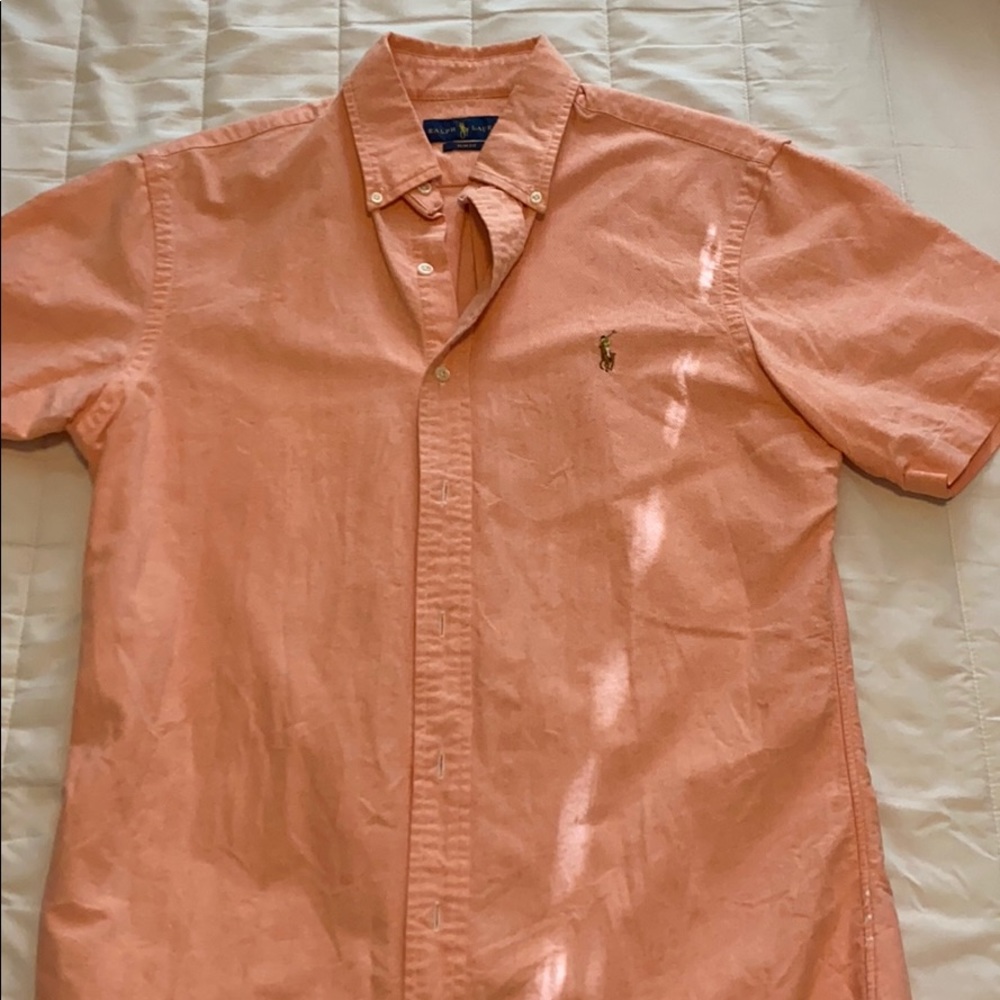 Short sleeve button down dress shirt